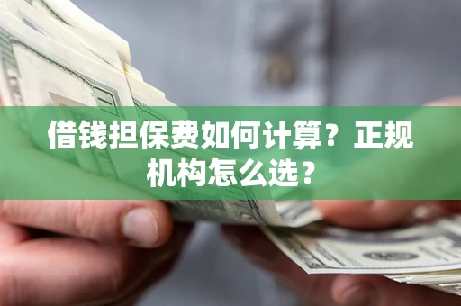 武汉借钱担保费如何计算？正规机构怎么选？