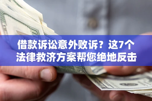 武汉借款诉讼意外败诉？这7个法律救济方案帮您绝地反击！